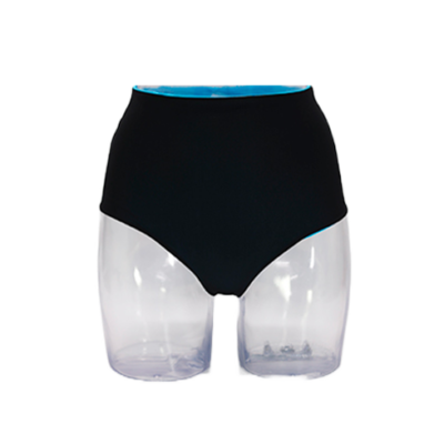 Easy two-tone, black and sea high-waisted briefs,
