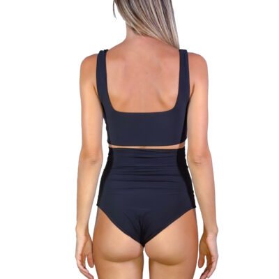 coco bikini verde vita alta interno nero