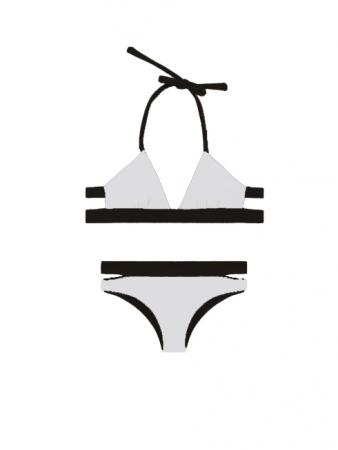 Nesea white and black bikini swimwear summer